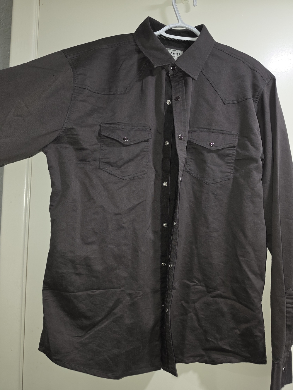 Men's Black Button-Up Shirt - Unbranded